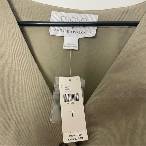 NWT Mare x Mare Anthropologie Beige Cropped Size Large - Picture 3 of 4